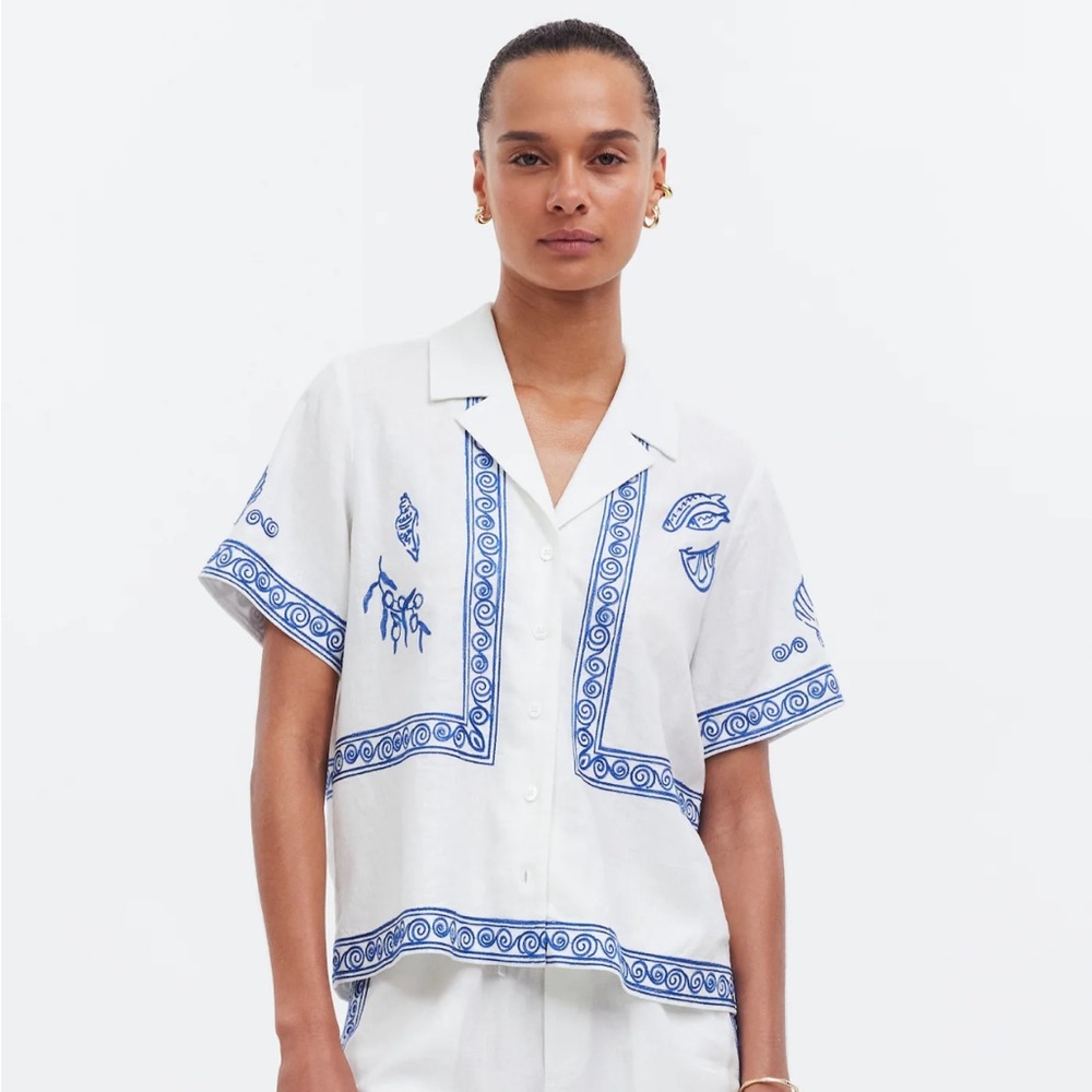 Madewell Lisa Says Gah Button Down top